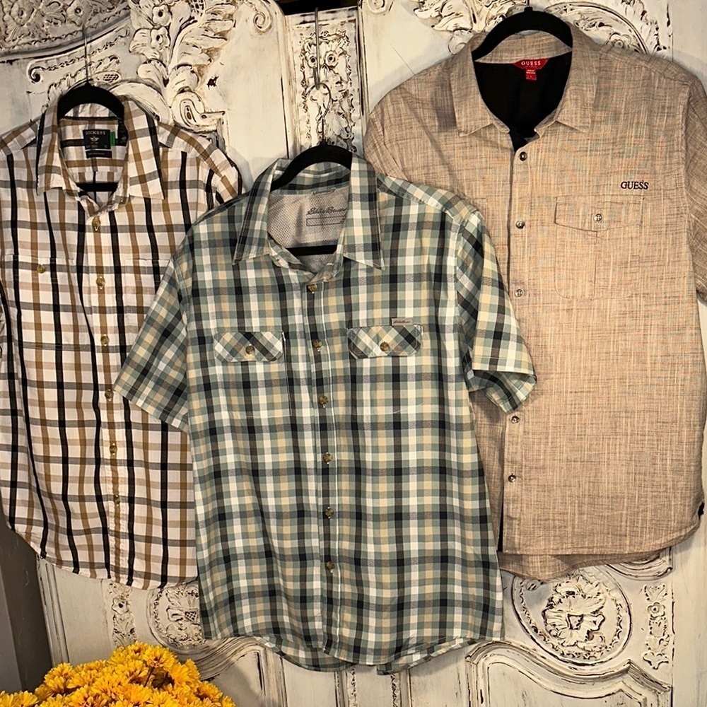 Men's Bundle of Brands Short Sleeve Button Down Shirts